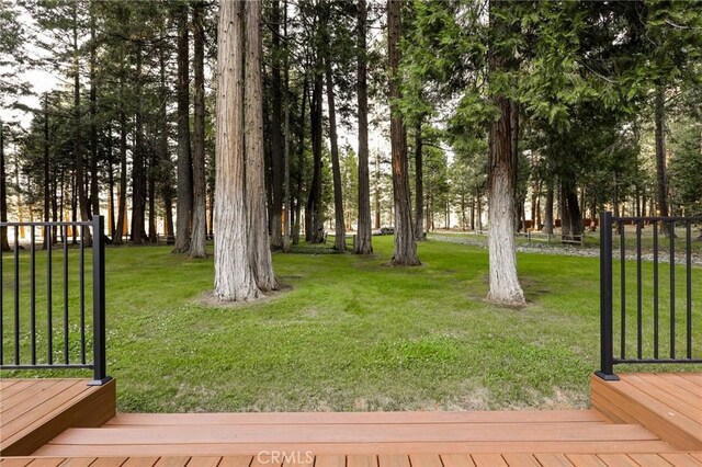 view of yard featuring a deck