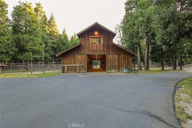 view of barn