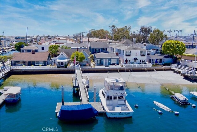 1407 N Bay Front E, Newport Beach, CA 92662 - dock featuring a residential view and a water view