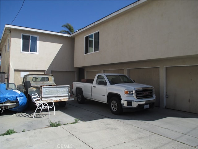 exterior space featuring a garage