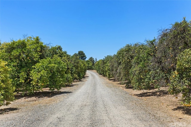 view of road featuring a rural view