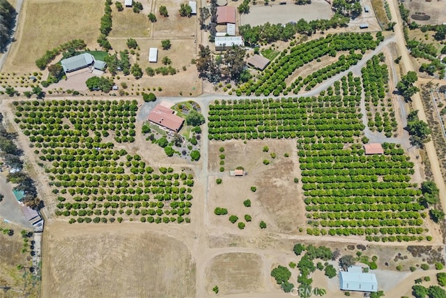 aerial view with a rural view