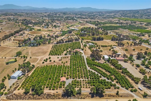 aerial view with a rural view and a mountain view