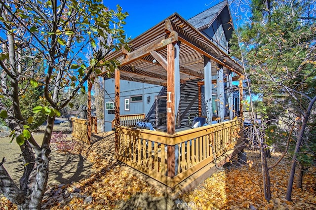 view of wooden terrace