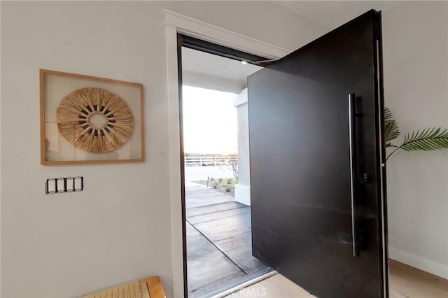 entryway featuring light hardwood / wood-style floors