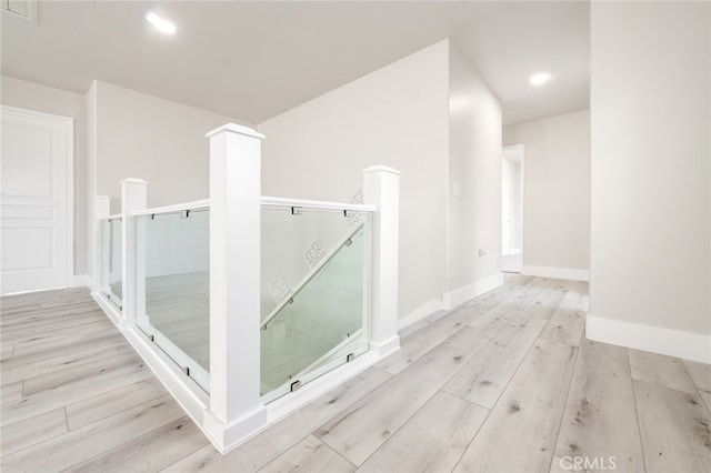 hall featuring light hardwood / wood-style floors