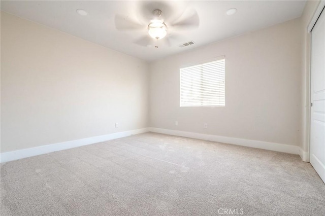 4806 W Concord Ave, Visalia, CA 93277 - empty room featuring baseboards, carpet floors, and ceiling fan