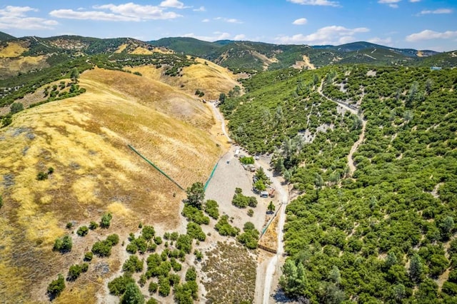 aerial view with a mountain view