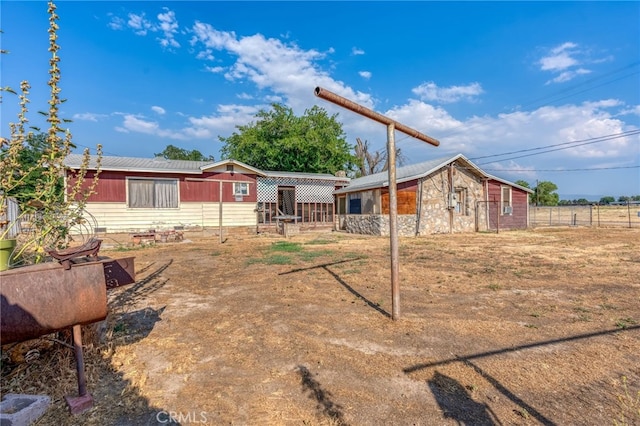 exterior space featuring fence