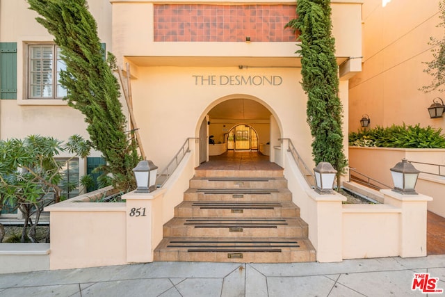 view of doorway to property