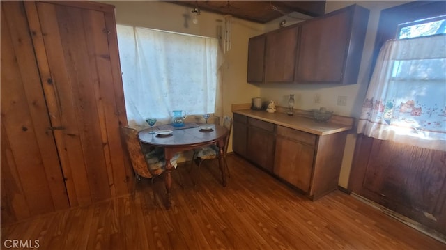 kitchen featuring light hardwood / wood-style flooring