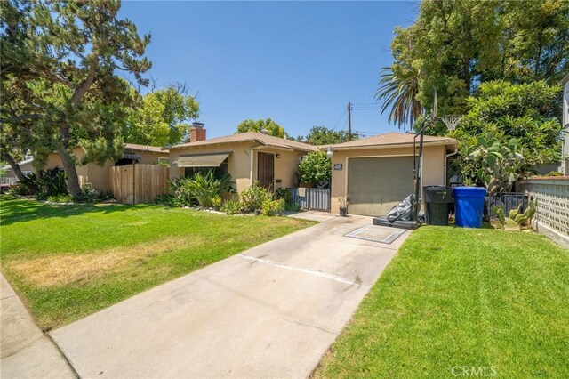 ranch-style house with a front yard