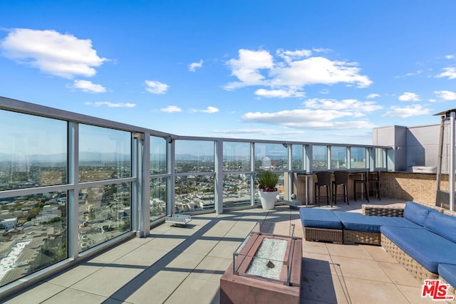 balcony with an outdoor living space