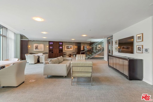 view of carpeted living room