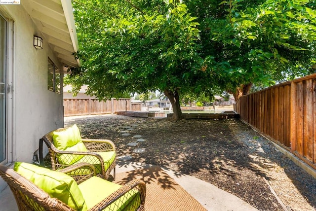 view of yard featuring a patio area