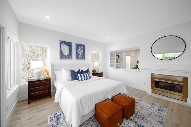 bedroom featuring light hardwood / wood-style flooring