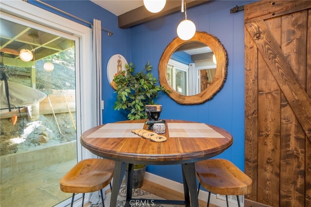 view of dining area