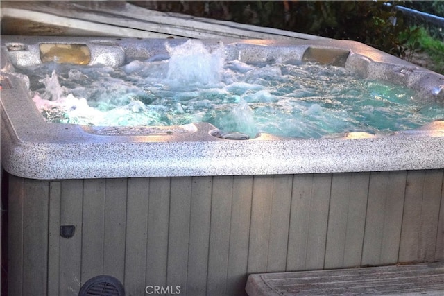 details with a hot tub