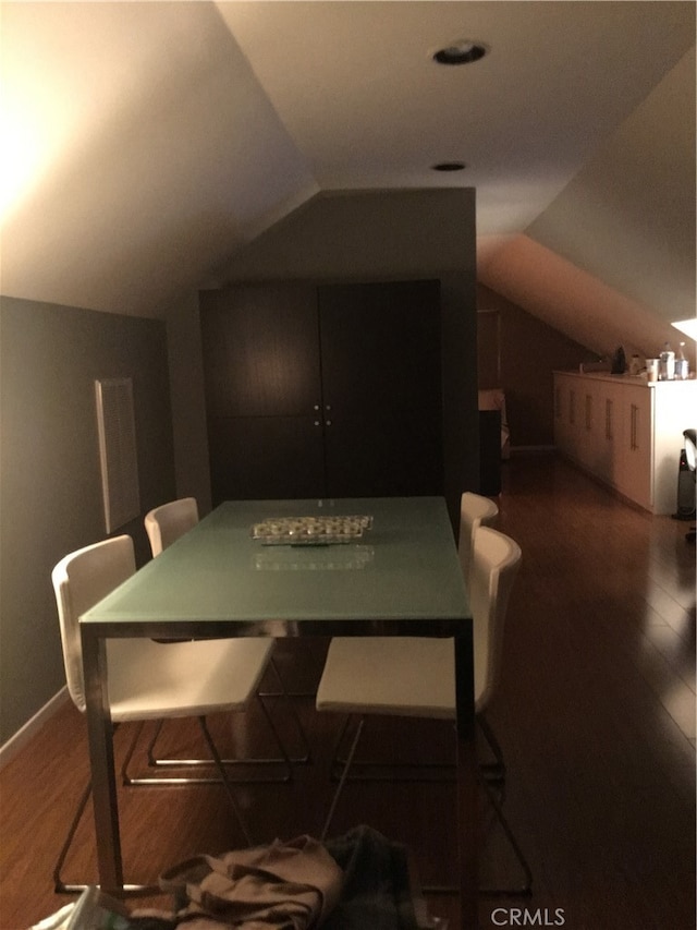 12100 Colima Rd, Whittier, CA 90604 - interior space featuring wood-type flooring and vaulted ceiling