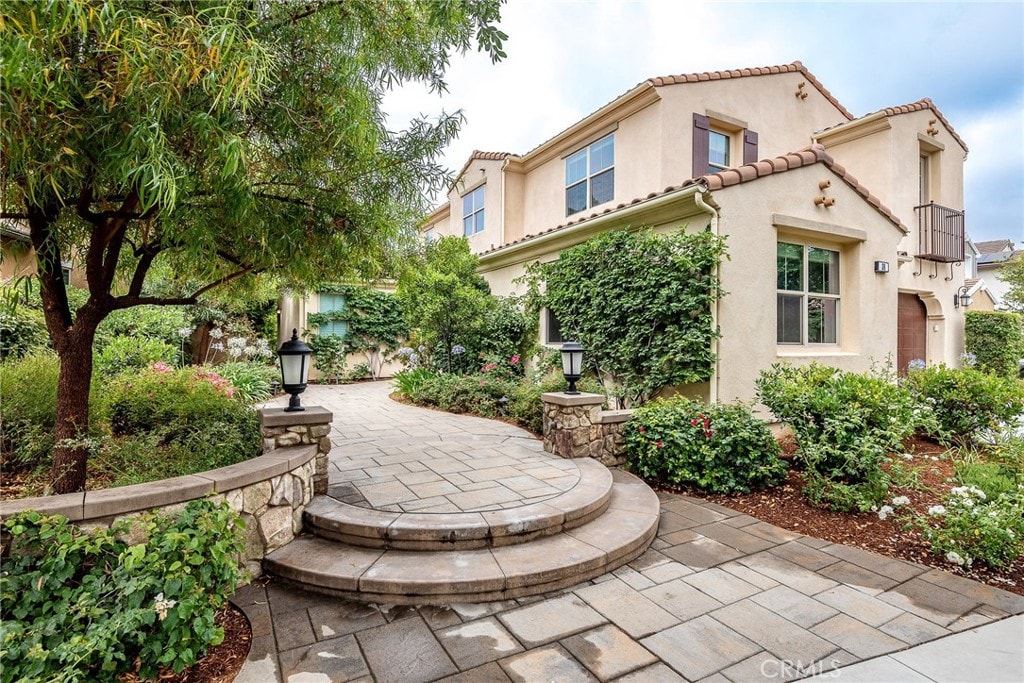 view of front of home with a patio