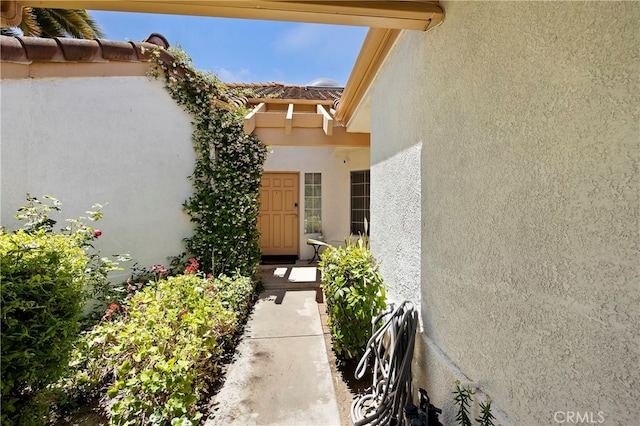 view of doorway to property