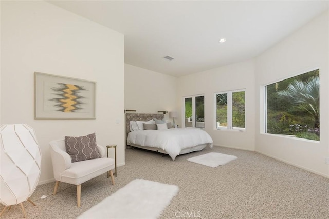 bedroom featuring carpet flooring