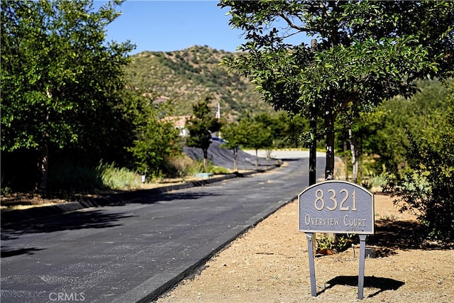 view of road featuring a mountain view