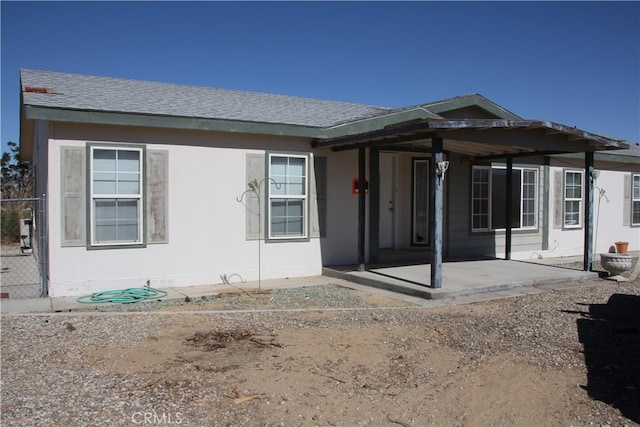 view of front of property with a patio area