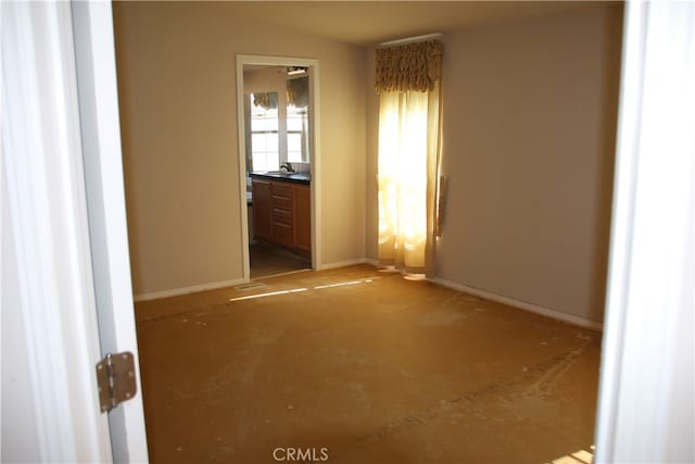 empty room featuring sink