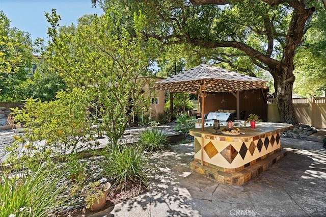 view of patio featuring area for grilling