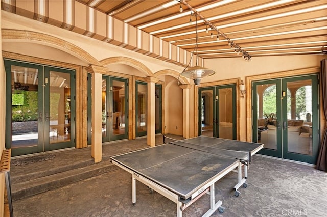 view of patio / terrace featuring french doors