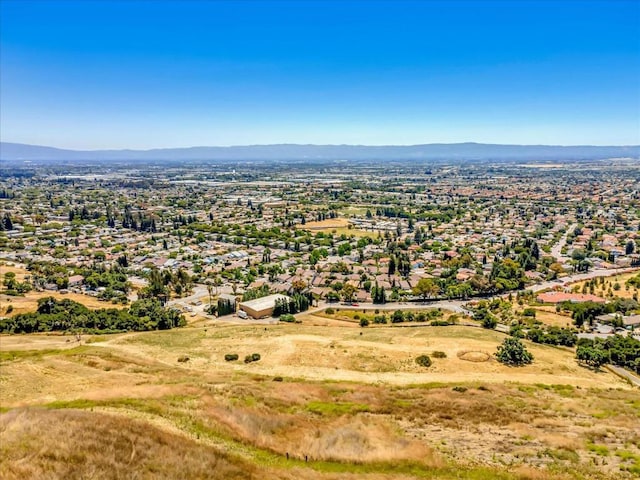 aerial view featuring a mountain view