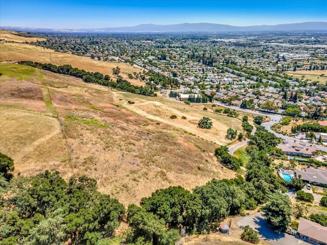 drone / aerial view with a mountain view