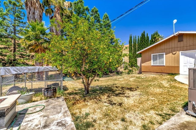 view of yard with a patio