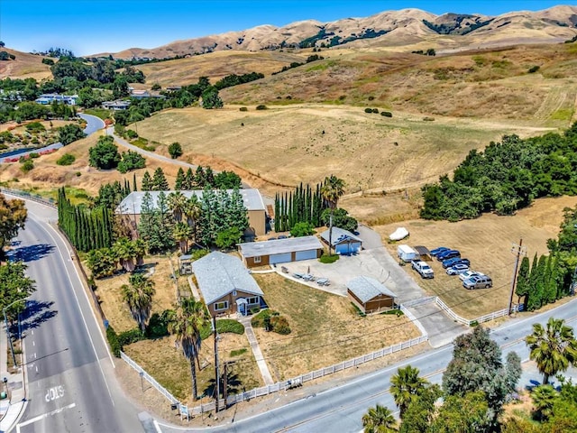 aerial view featuring a mountain view