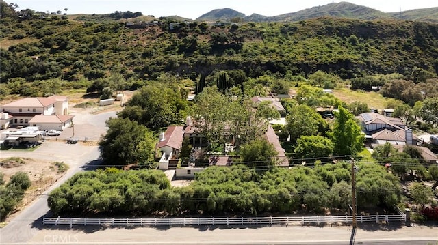 aerial view featuring a mountain view