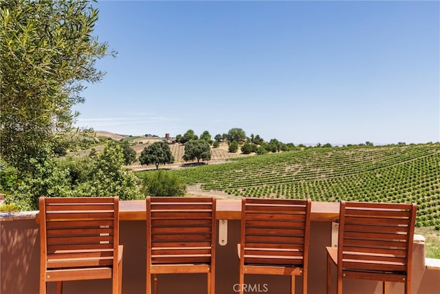 view of patio featuring a rural view