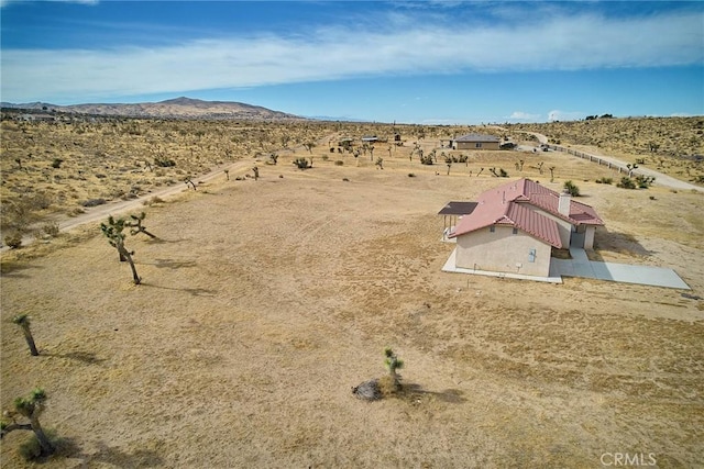 aerial view with a rural view and a mountain view