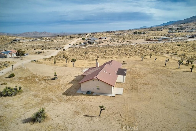 drone / aerial view with a mountain view