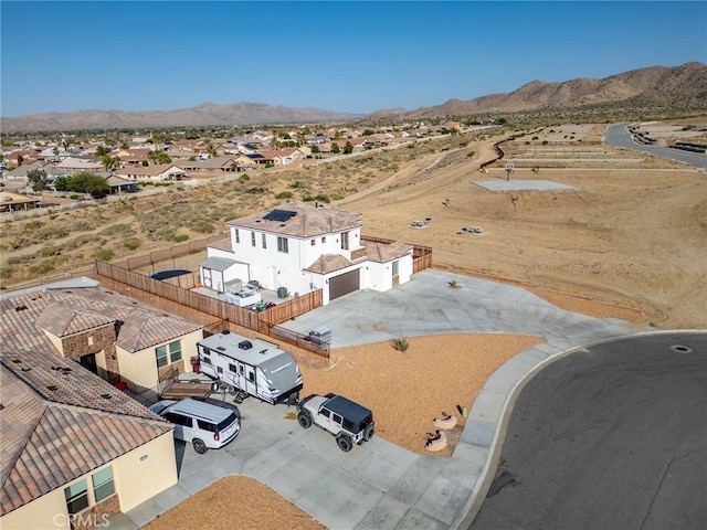 aerial view featuring a mountain view