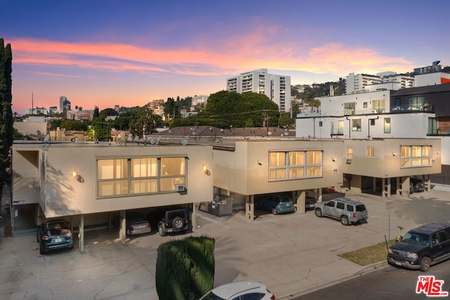 exterior space featuring a carport