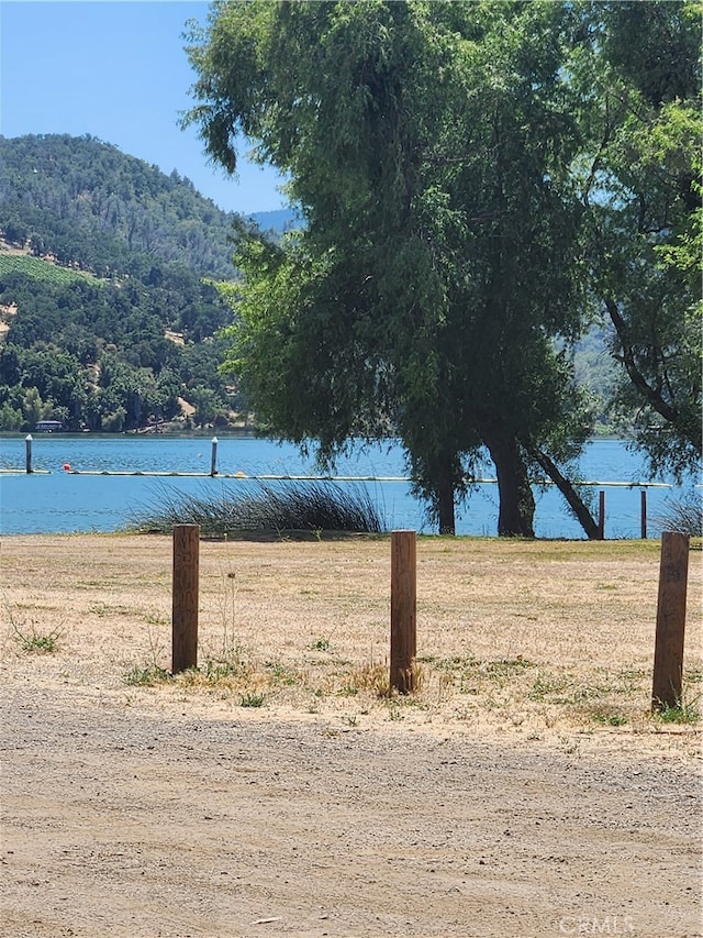 property view of water featuring a mountain view