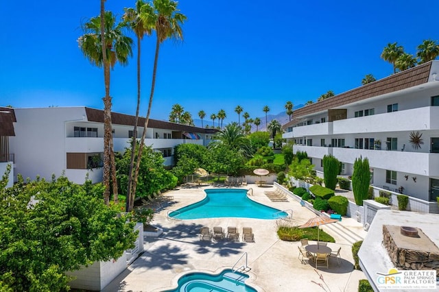 view of pool with a patio area