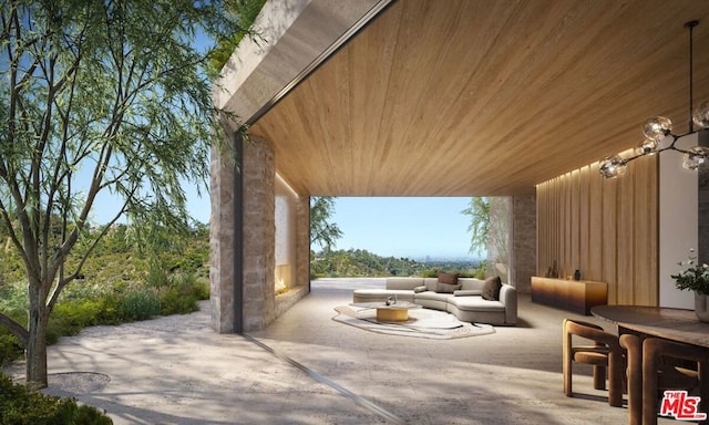 view of patio / terrace with an outdoor living space