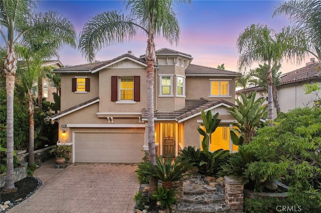 view of front of home featuring a garage