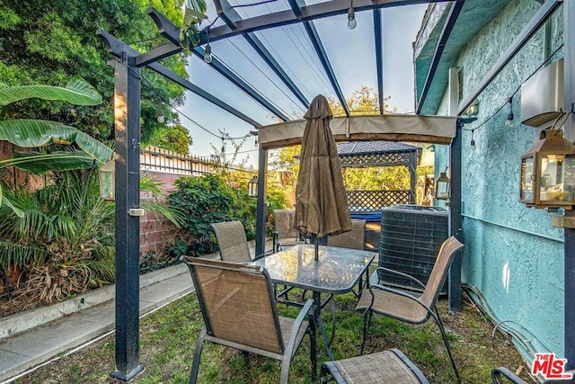 view of patio / terrace featuring central air condition unit