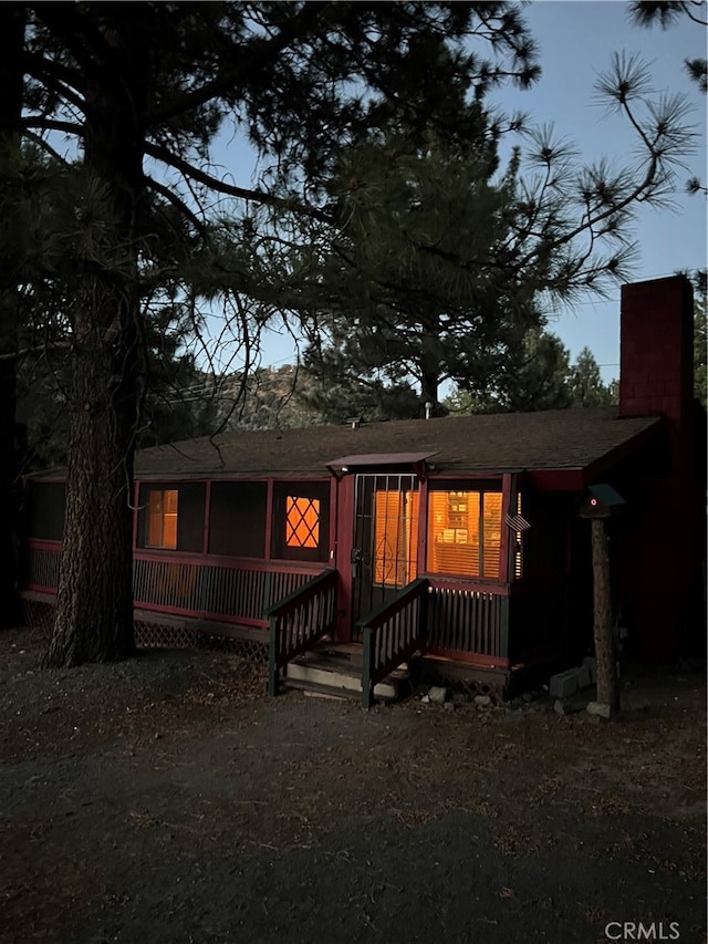 view of front of home