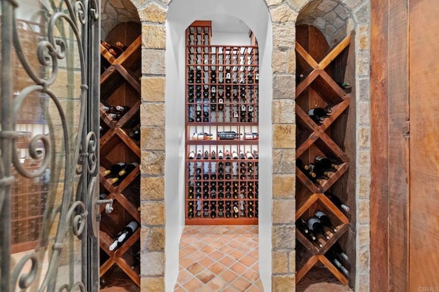 view of wine room