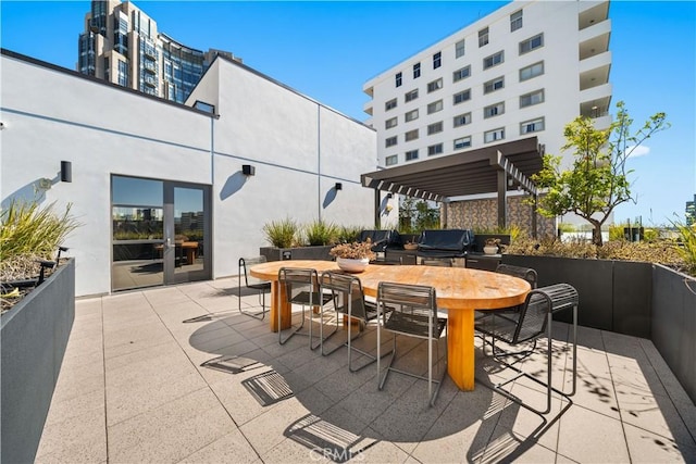 view of patio featuring grilling area