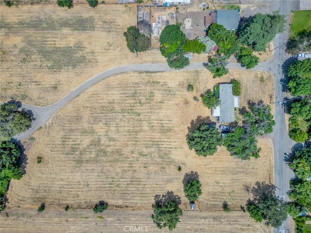 aerial view with a rural view